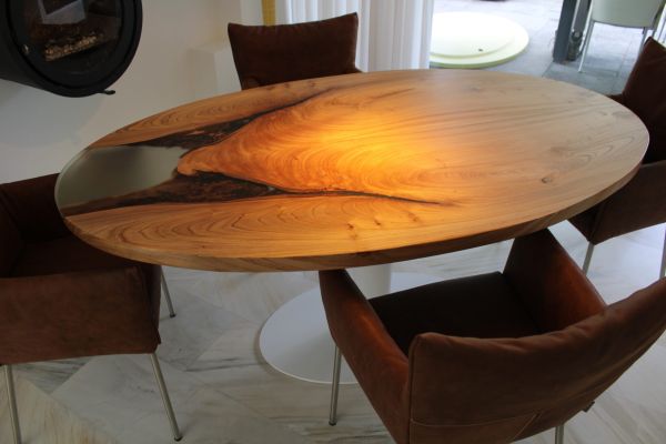 Deens ovale eettafel zwart
