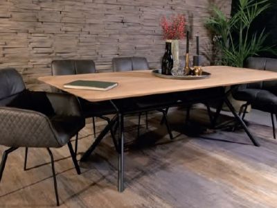 tafelblad eiken verjongd staal