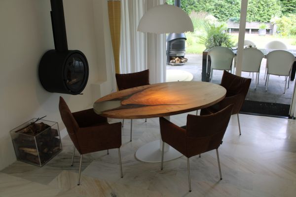 Deens ovale eettafel zwart