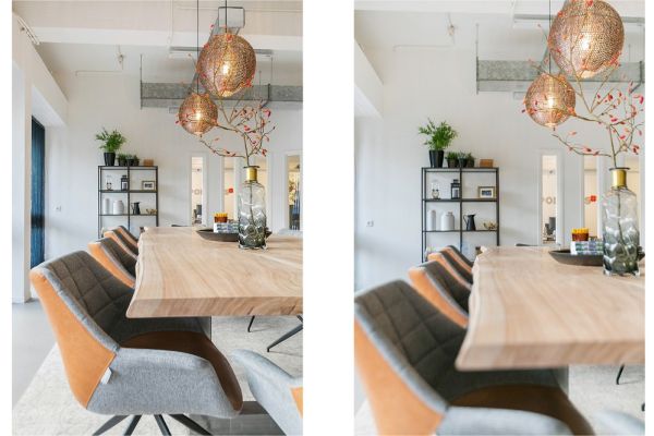 smalle eettafel met stoelen