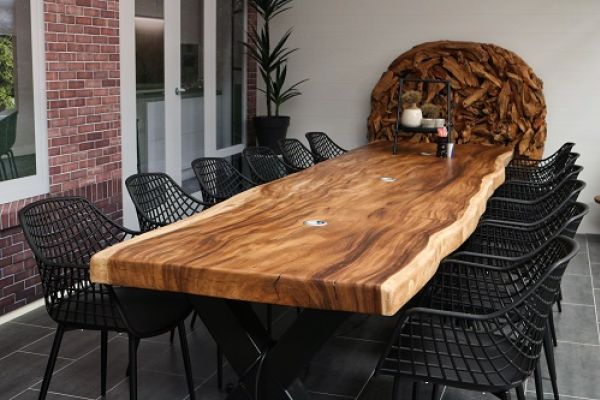 4 meter houten boomstamtafel